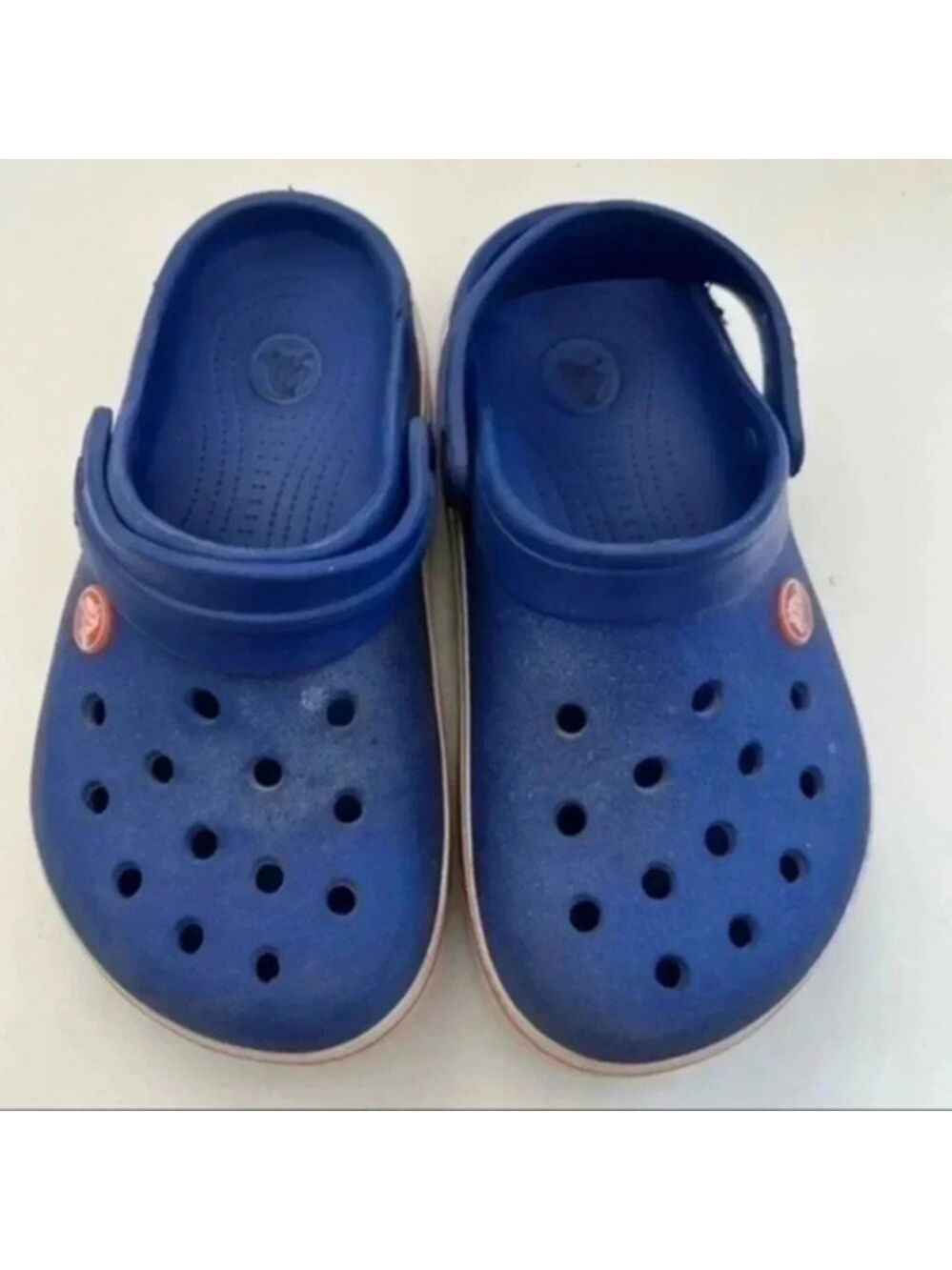 Crocs Kids's Crocband Chevron Beaded Clog - Navy/Red, Toddler size 2 lit…